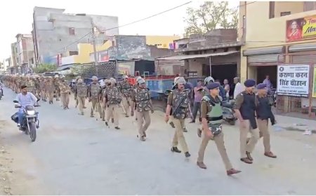 Auraiya police petroling during holi festivle